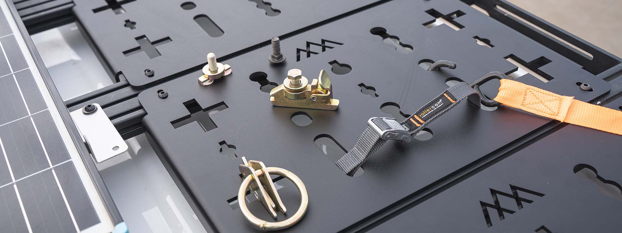 Universal roof rack and bed rack deck panels to attach accessories to the top of your truck or suv..