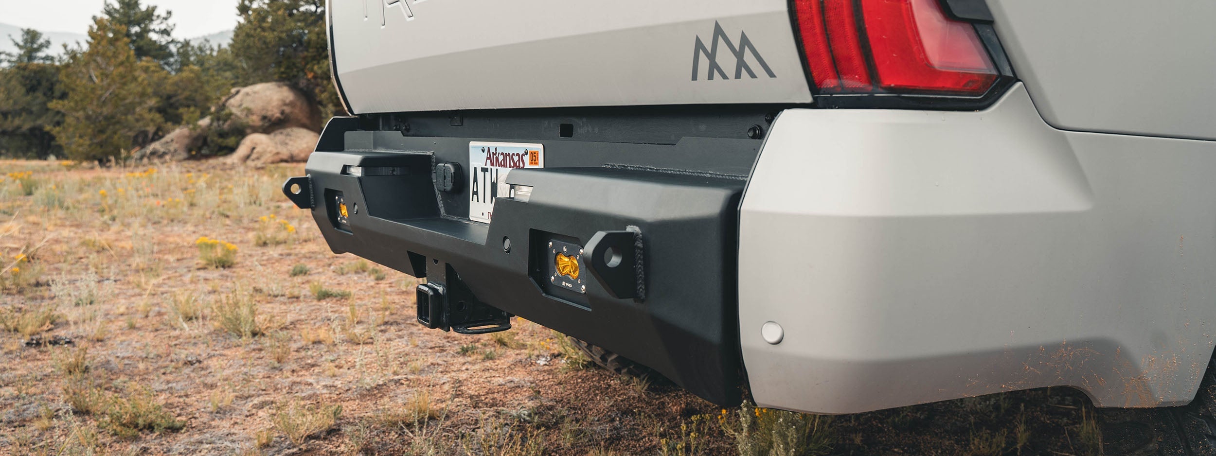 Tundra Rear Bumper from Backwoods Adventure Mods installed on a 3rd Gen Tundra for off roading and improved clearance