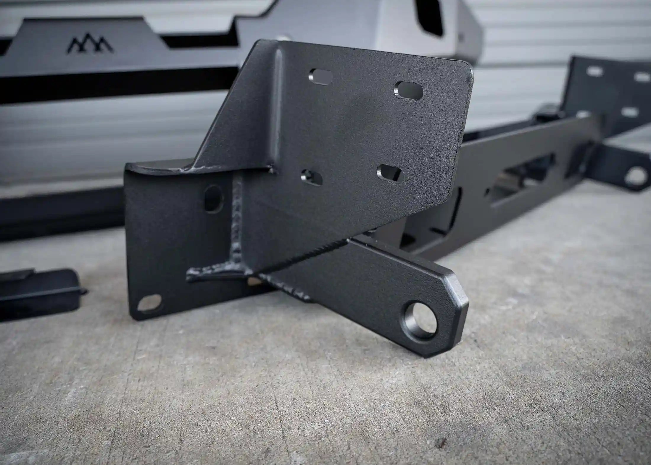 Mounting bracket for the Backwoods Adventure Mods 2024 Toyota Tacoma 4th Gen Hi-Lite Overland Front Bumper with Bull Bar