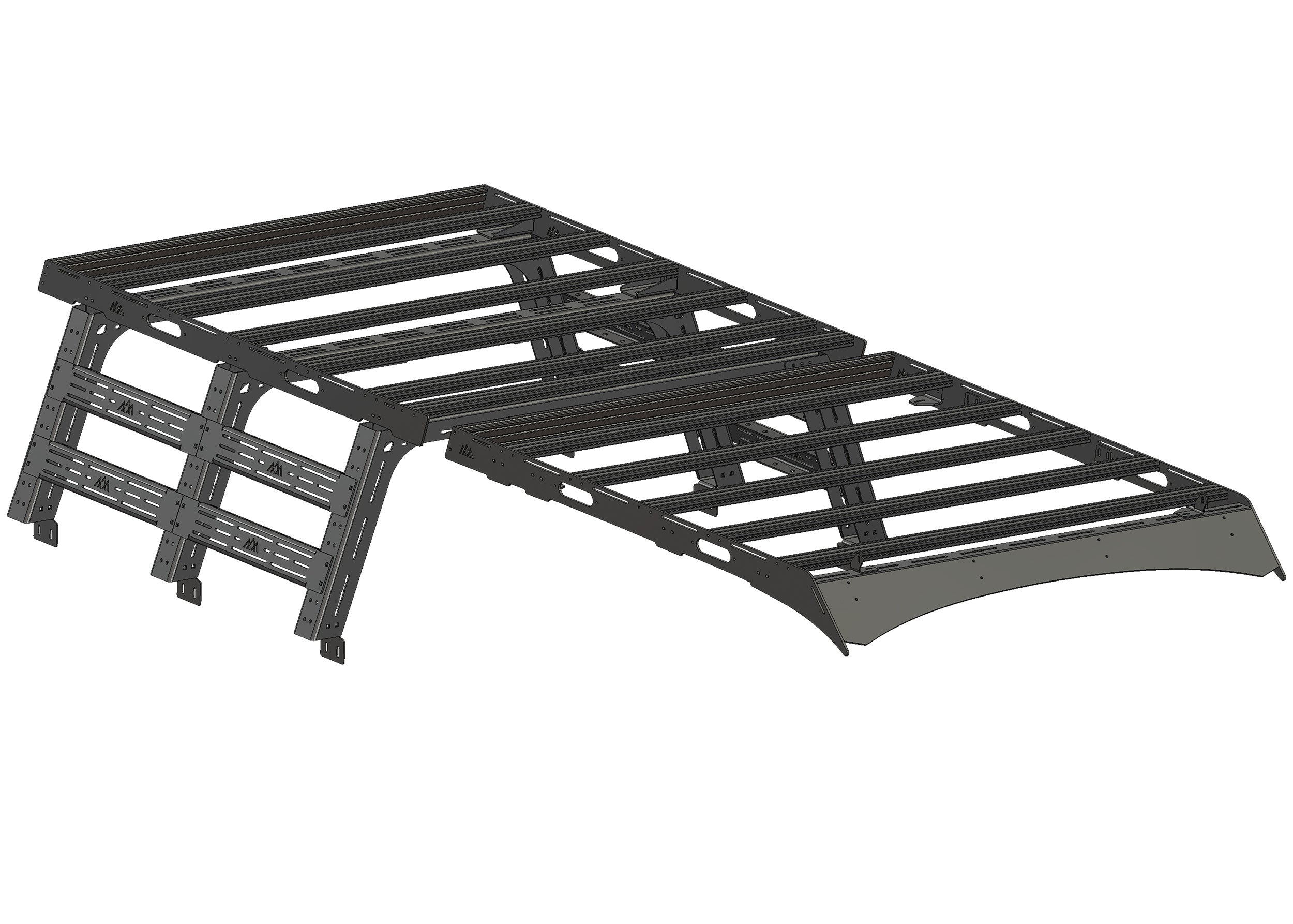 Backwoods Adventure Mods overland truck bed rack and roof rack combination bundle for 2007+ 2nd & 3rd gen Toyota Tundra