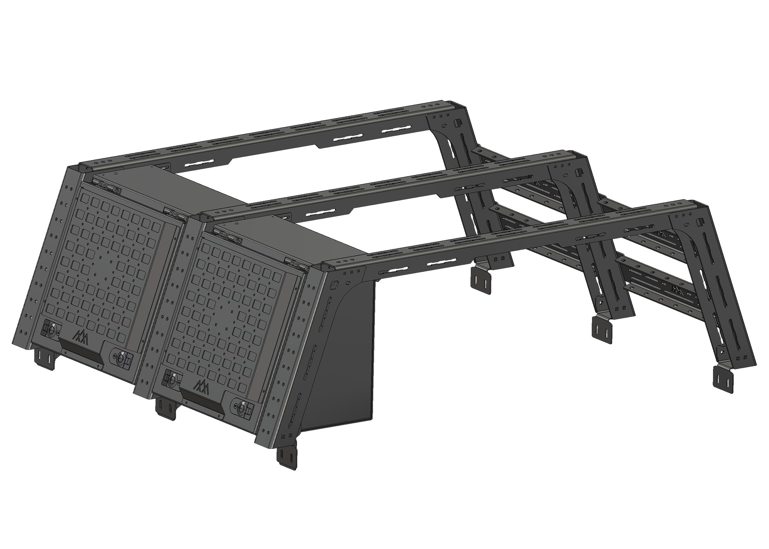 2007+ 2nd and 3rd Toyota Tundra Truck Bed Rack System Storage Bundle by Backwoods Adventure Mods