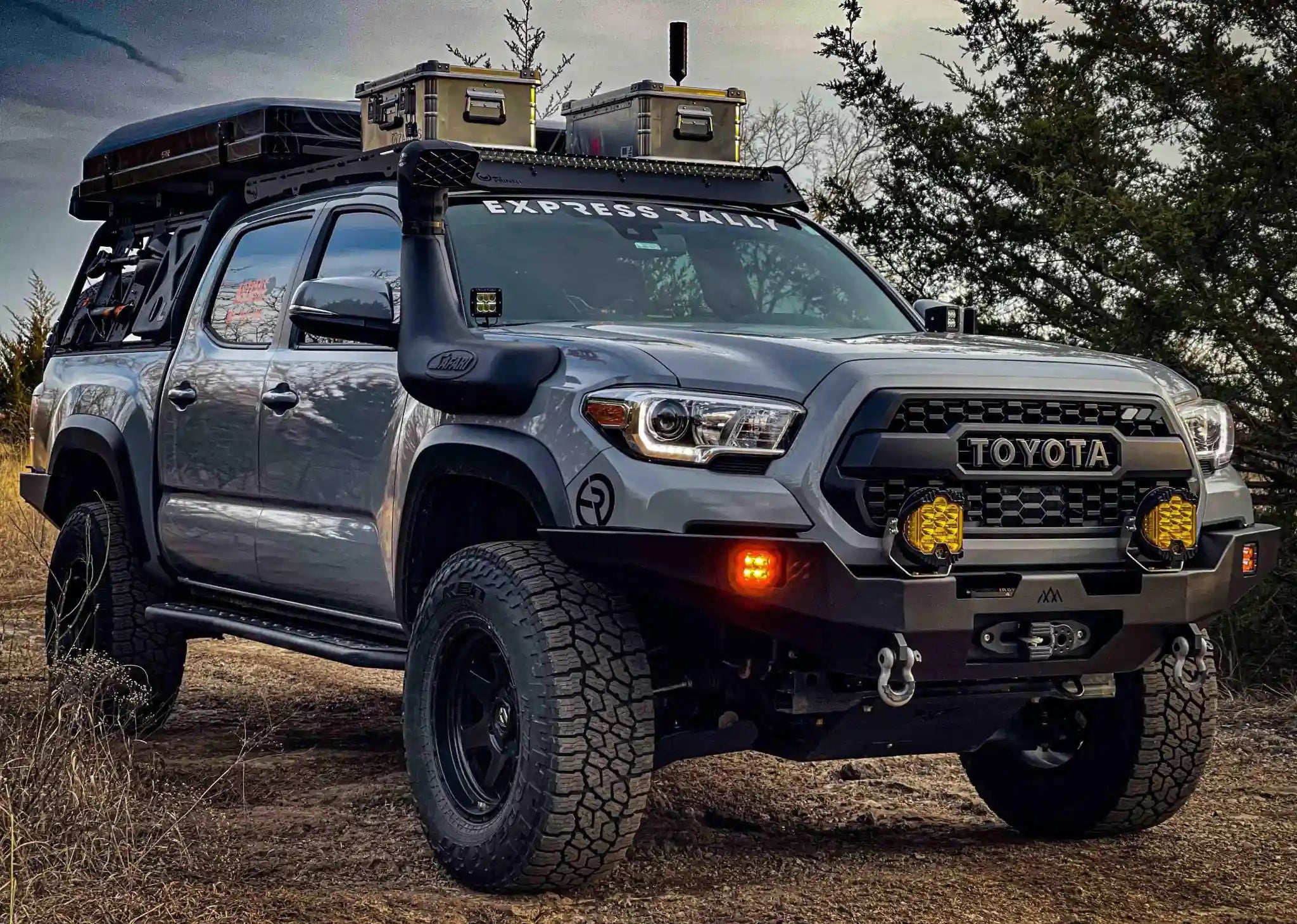 Backwoods Adventure Mods 3rd Gen Toyota Tacoma (2016-2023) Hi-Lite hybrid Off Road high clearance Front Bumper without a Bull Bar