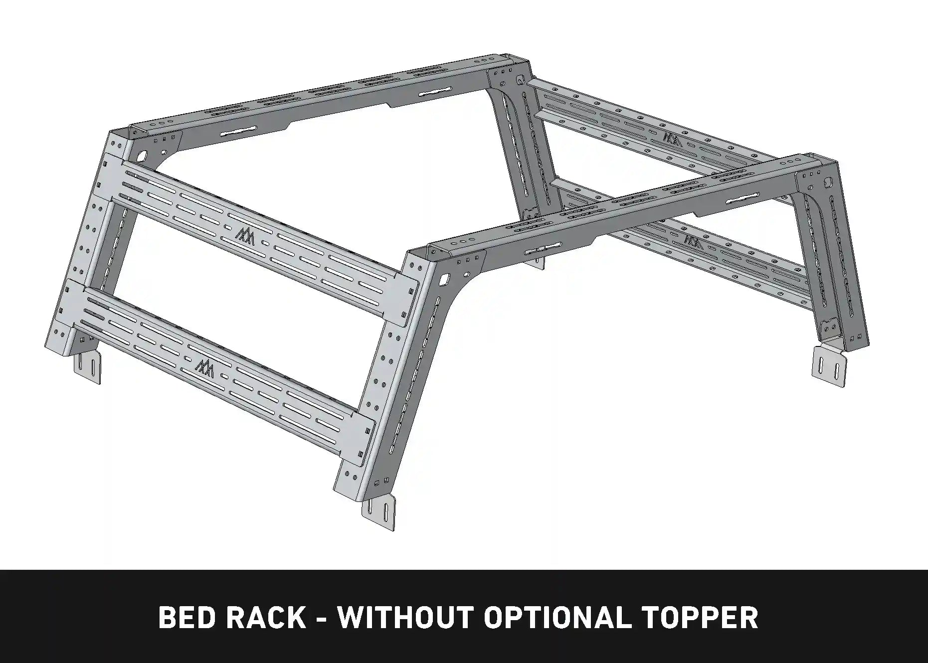 Diagram of the 2005+ Toyota Tacoma Overland Bed Rack by Backwoods Adventure Mods