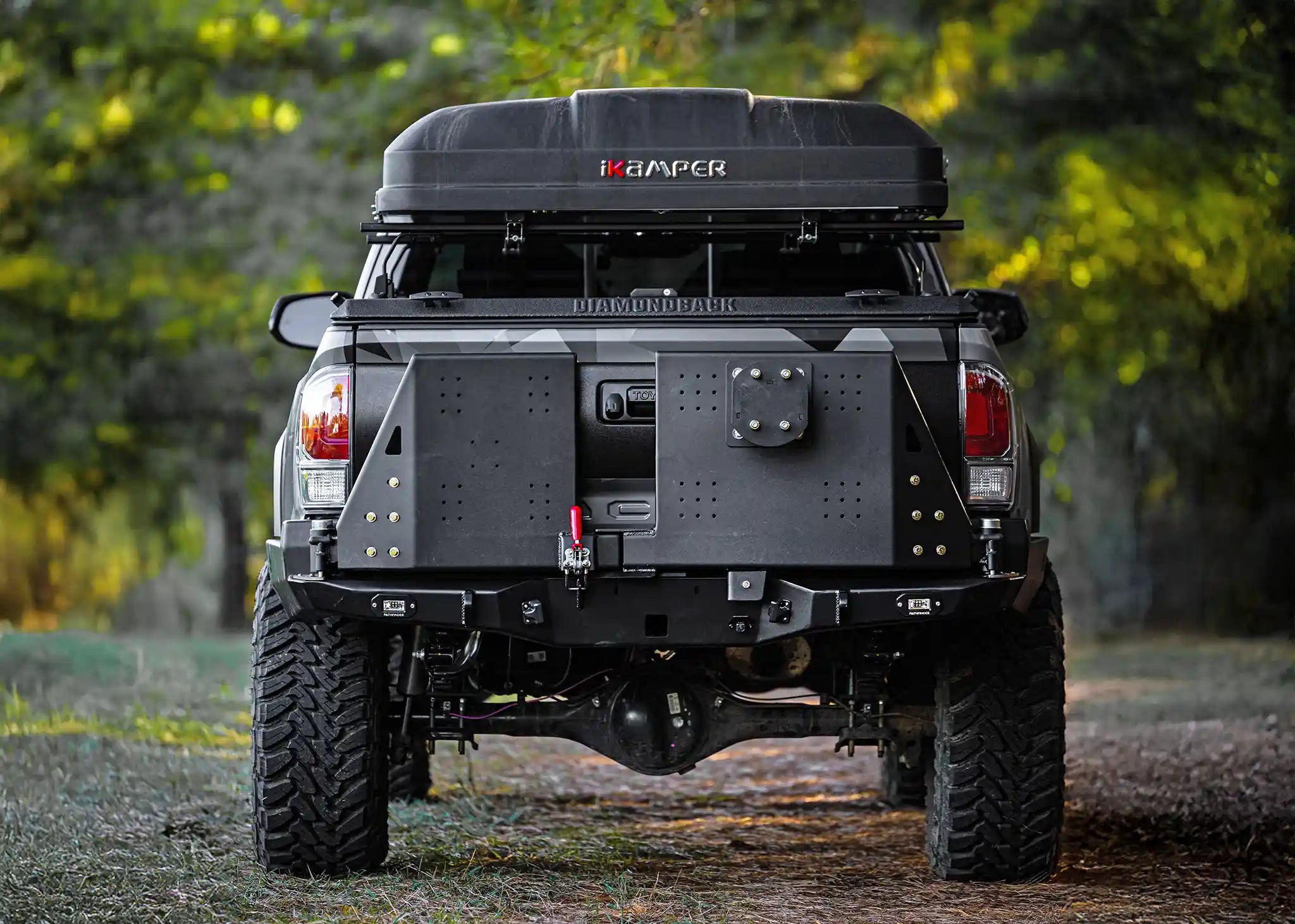Hi-Lite Overland Toyota Tacoma Rear Bumper with Dual Swing Out 3rd Gen (2016-2023)