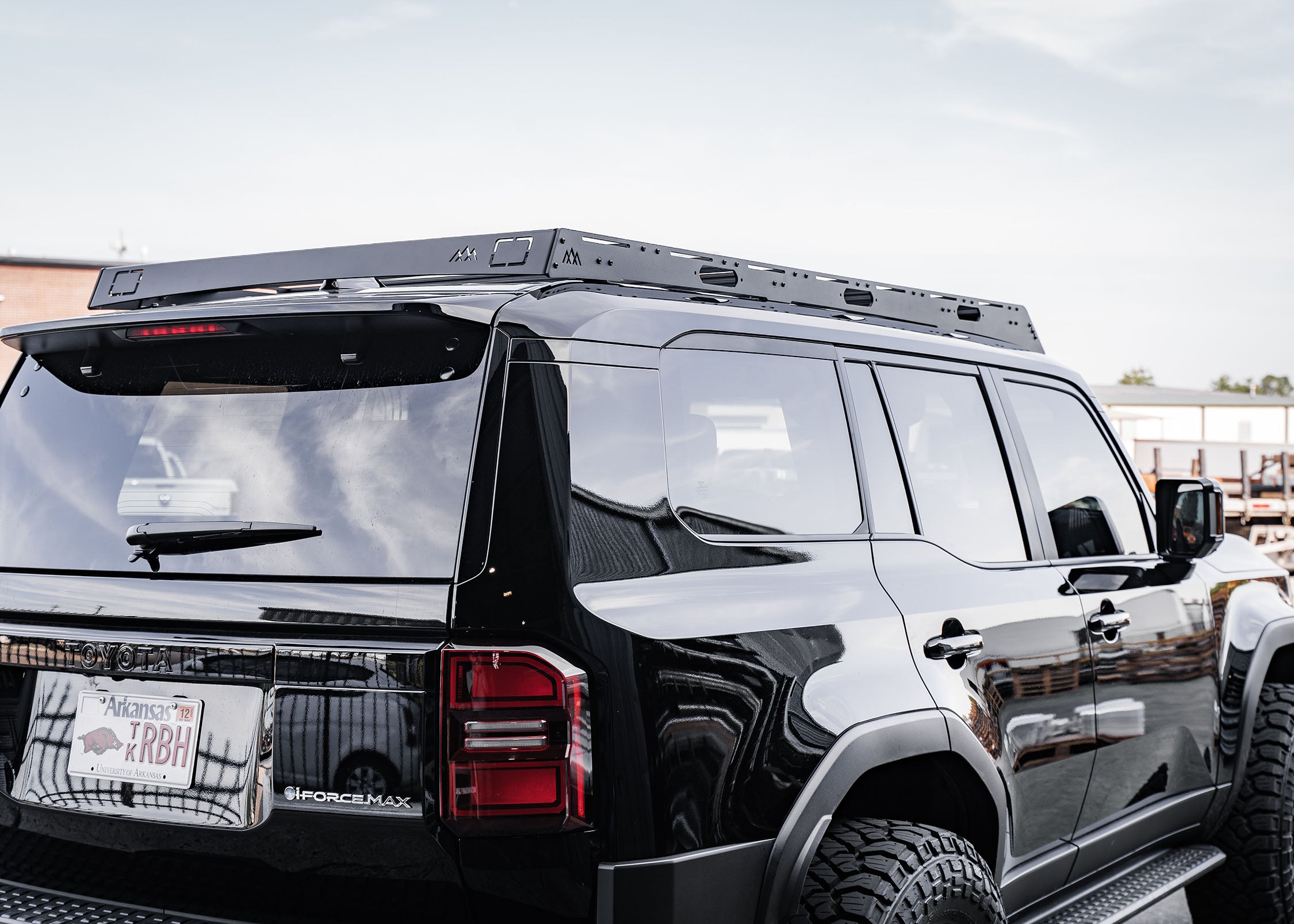 Back of the Backwoods Adventure Mods DRIFTR roof rack for Toyota Land Cruiser 250