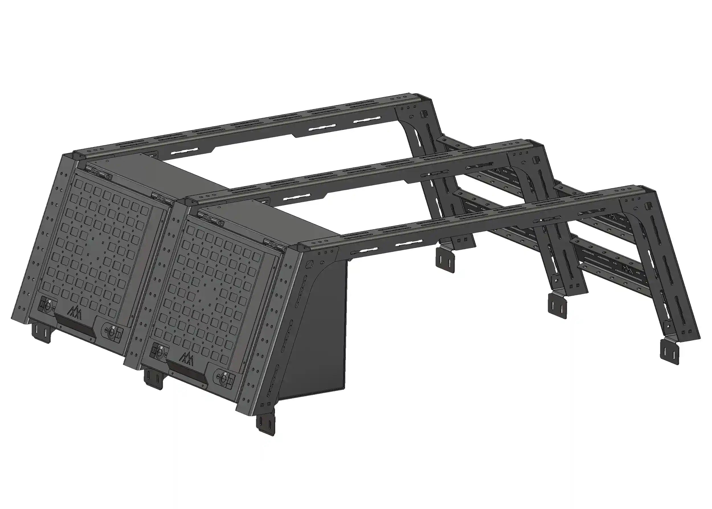 2007+ 2nd and 3rd Toyota Tundra Truck Bed Rack System Storage Bundle by Backwoods Adventure Mods