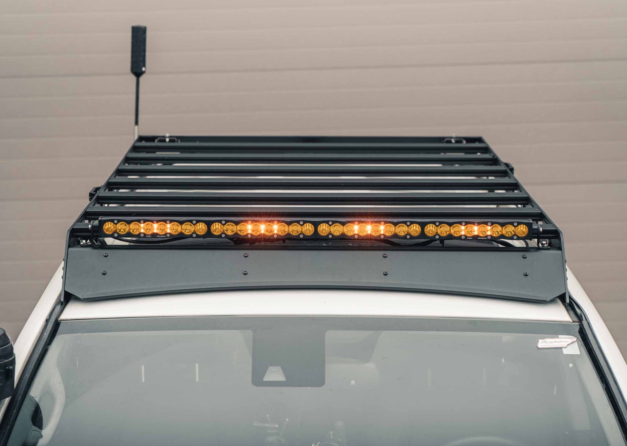 Image showing the front of the Backwoods Adventure Mods 2010-2024 5th Gen Toyota 4Runner DRIFTR Roof Rack