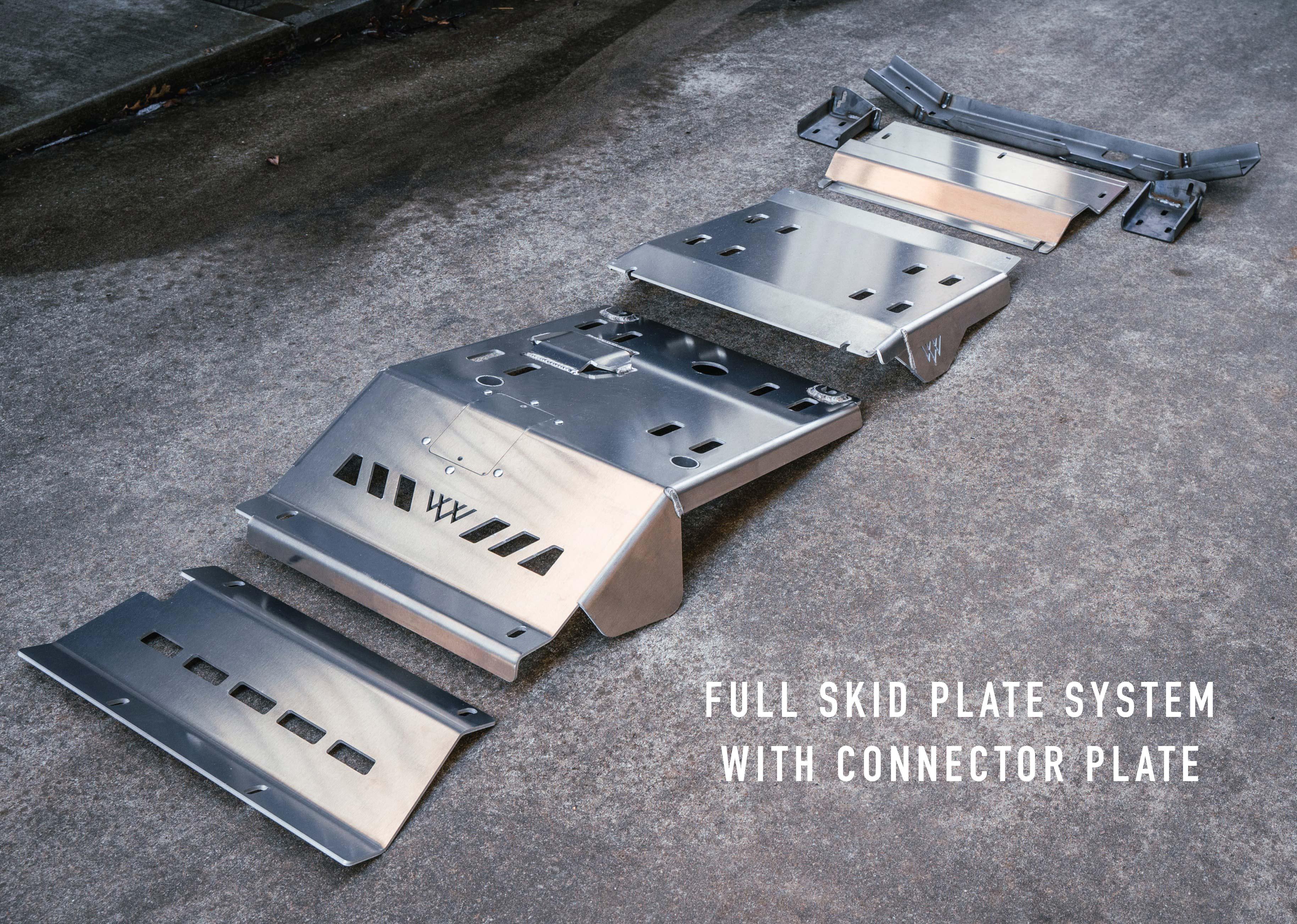 2005+ Tacoma Full Aluminum Skid Plate System - RAW - Backwoods Adventure Mods