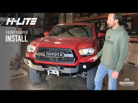 Video walkthrough and installation guide for the Backwoods Adventure Mods Toyota Tacoma 3rd Gen (2016-2023) Hi-Lite series hybrid Off Road high clearance Front Bumper