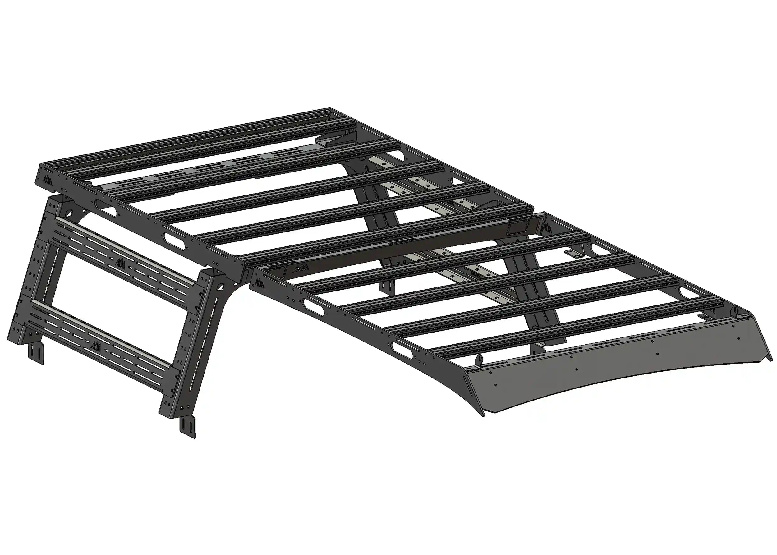 Backwoods Adventure Mods overland truck bed rack and roof rack combination bundle for 2024 4th gen Toyota Tacoma