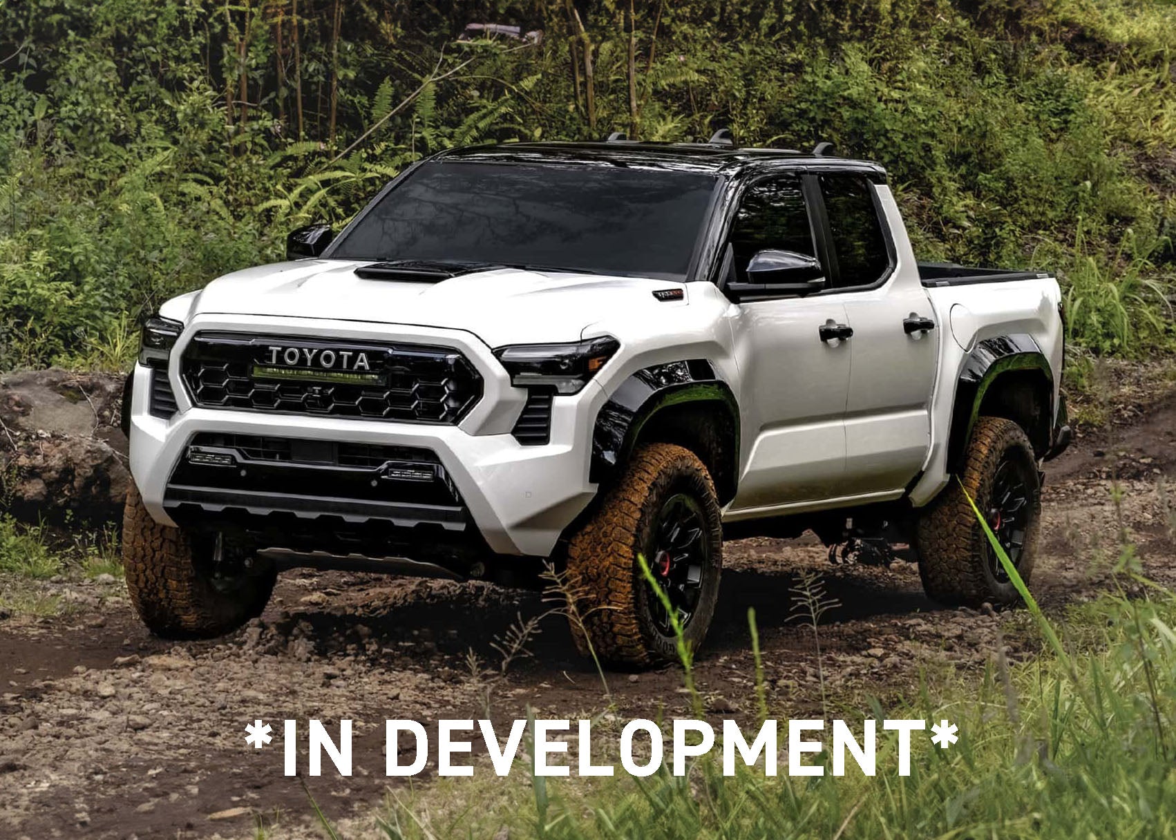 Image of 2024 Toyota Tacoma 4th Gen  with a DRIFTR Roof Rack prior to installing Backwoods Adventure Mods 4th gen Tacoma Rear Bumper
