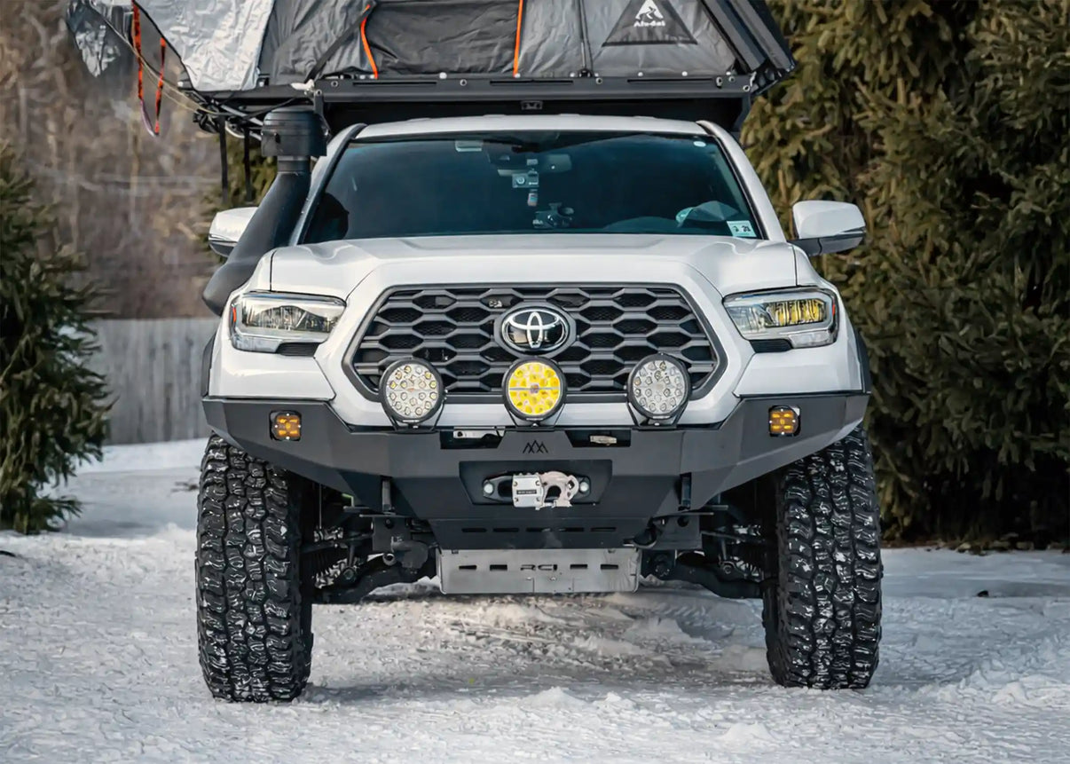 Backwoods Adventure Mods 2016-2023 3rd Gen Toyota Tacoma Front Bumper installed