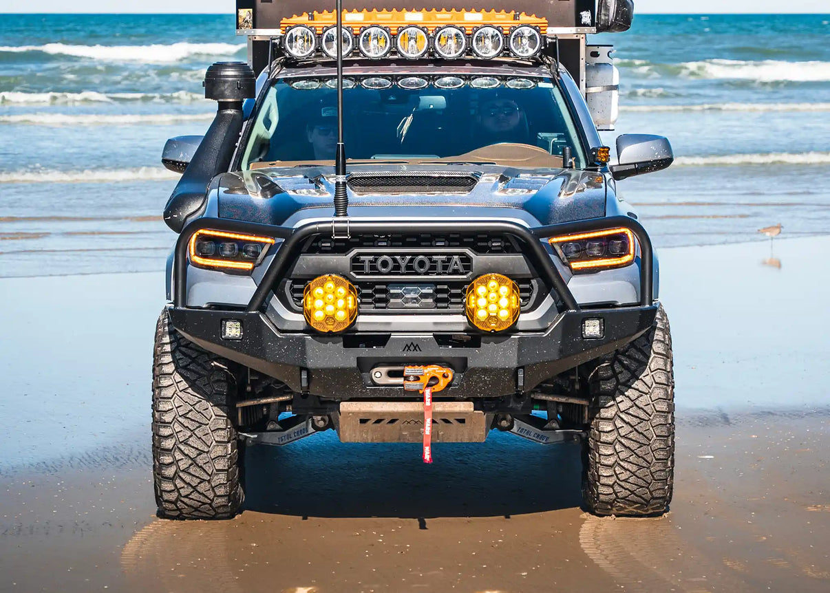 Backwoods Adventure Mods 2016-2023 Toyota Tacoma Front Bumper with Bull Bar installed