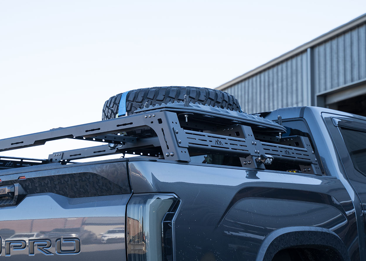 Backwoods Adventure Mods 3rd Gen Toyota Tundra mid-height Bed Rack