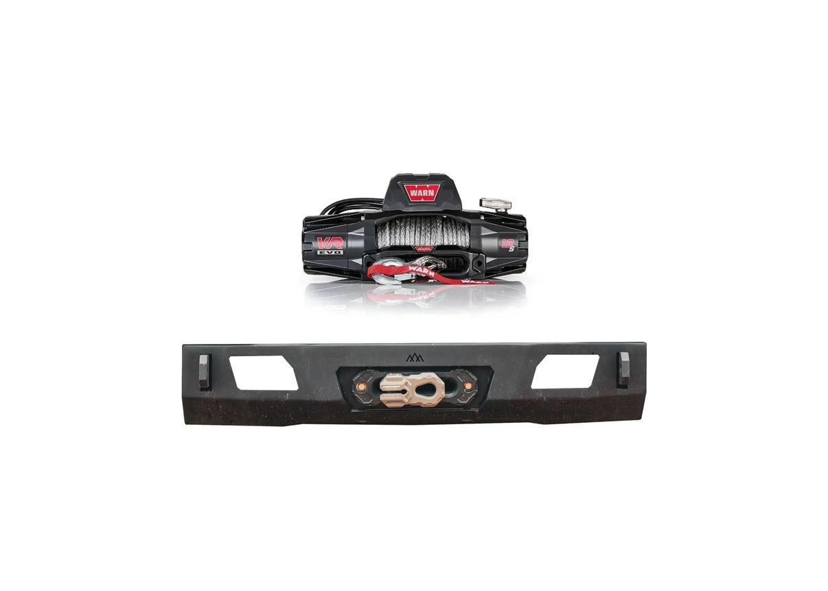 Backwoods Adventure Mods Tundra Front Bumper with Warn VR Evo 12s Winch kit