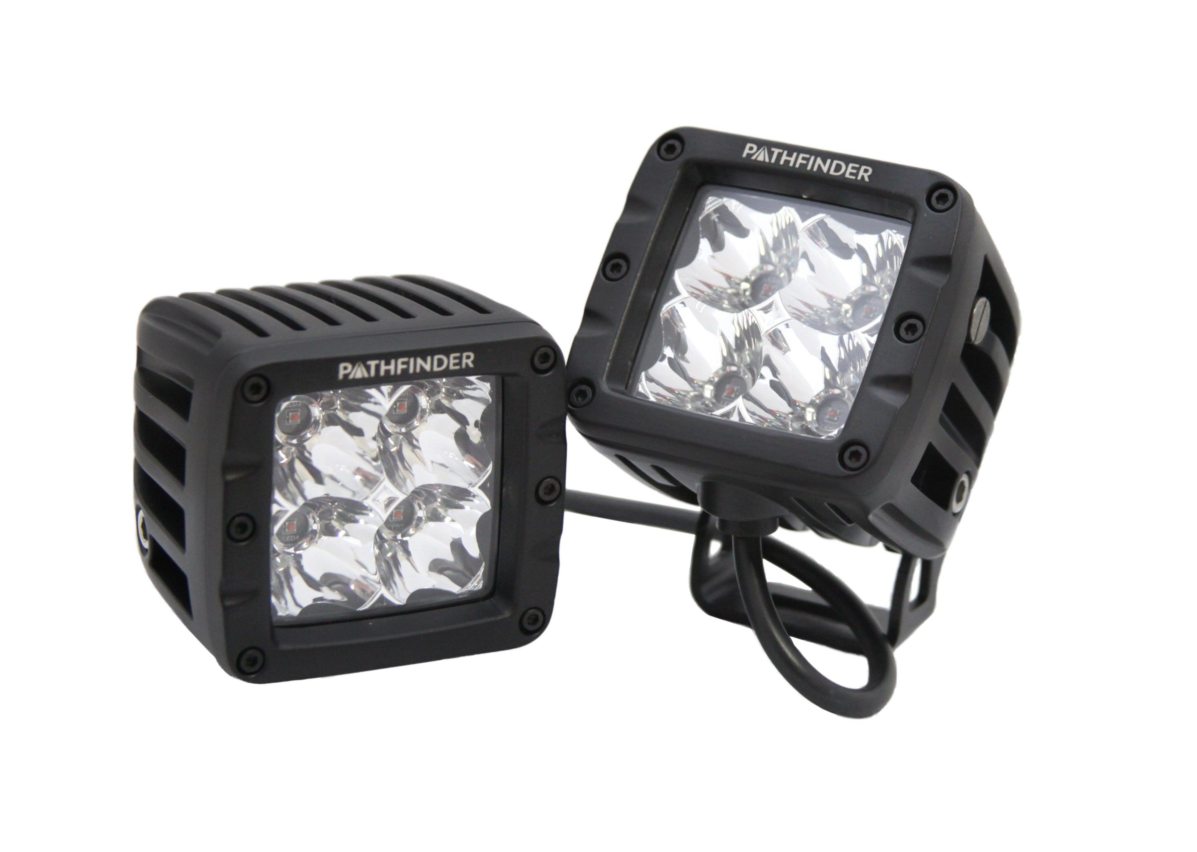 Image of the Pathfinder LED pod lights included in the Backwoods Adventure Mods 5th Gen Toyota 4Runner Essentials off road kit Bundle Deal