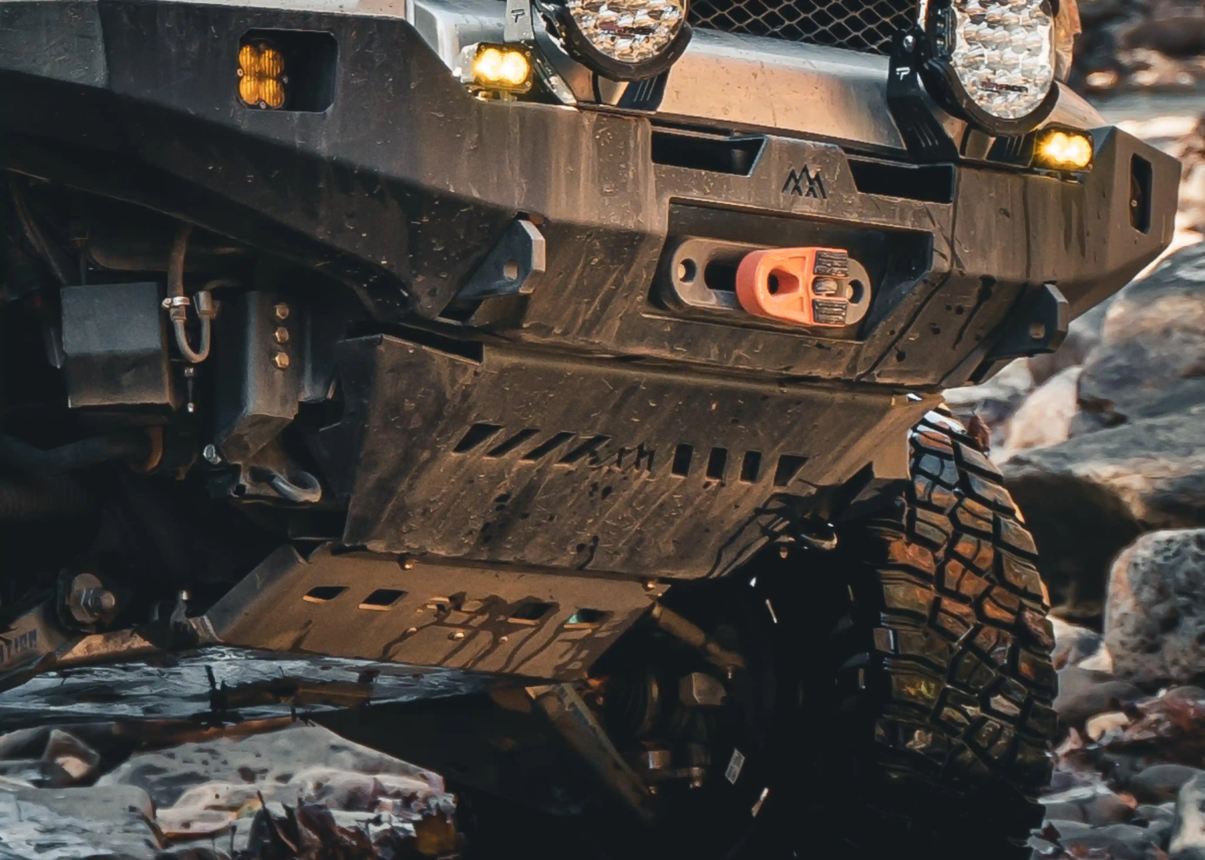 Toyota 4Runner (2010-2022) Aluminum Connector Skid Plate for Backwoods Adventure Mods 5th Gen 4runner Front Bumpers