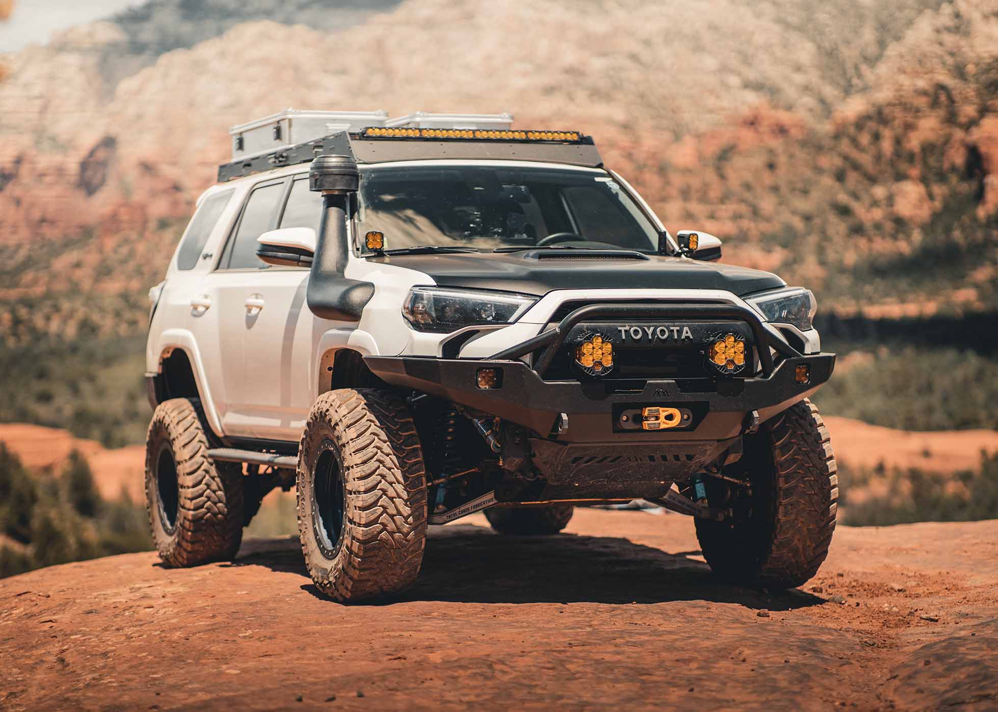 Backwoods Adventure Mods 2010-2024 5th Gen Toyota 4Runner Off Road Front Bumper with Prerunner Bull Bar 