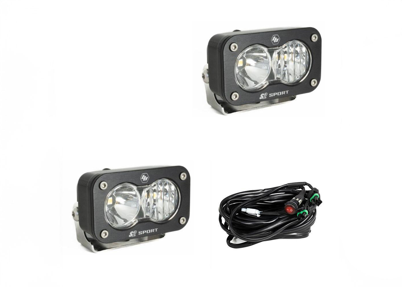 Baja Designs - S2 Sport Black LED Light Pod Pair - Universal