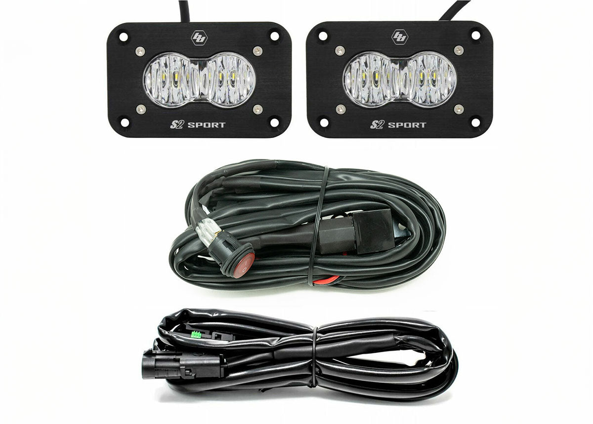 Baja Designs - S2 Sport Black Flush Mount LED Light Pod Reverse Kit - Universal