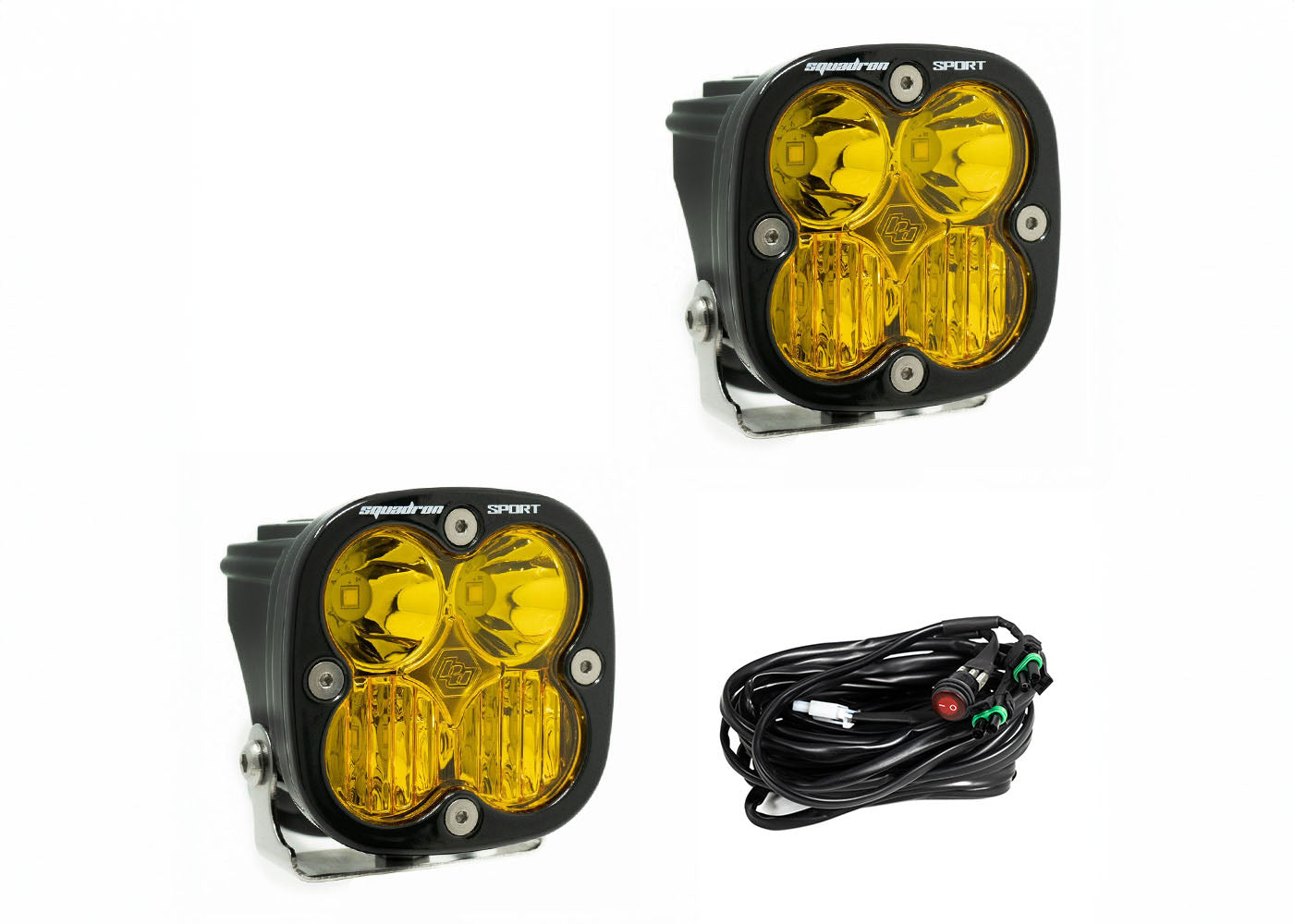 Baja Designs - Squadron Sport Black LED Auxiliary Light Pod Pair - Universal