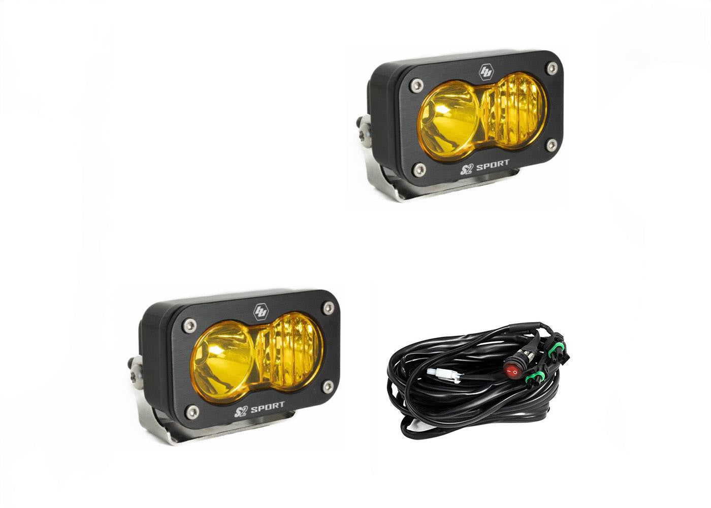 Baja Designs - S2 Sport Black LED Light Pod Pair - Universal