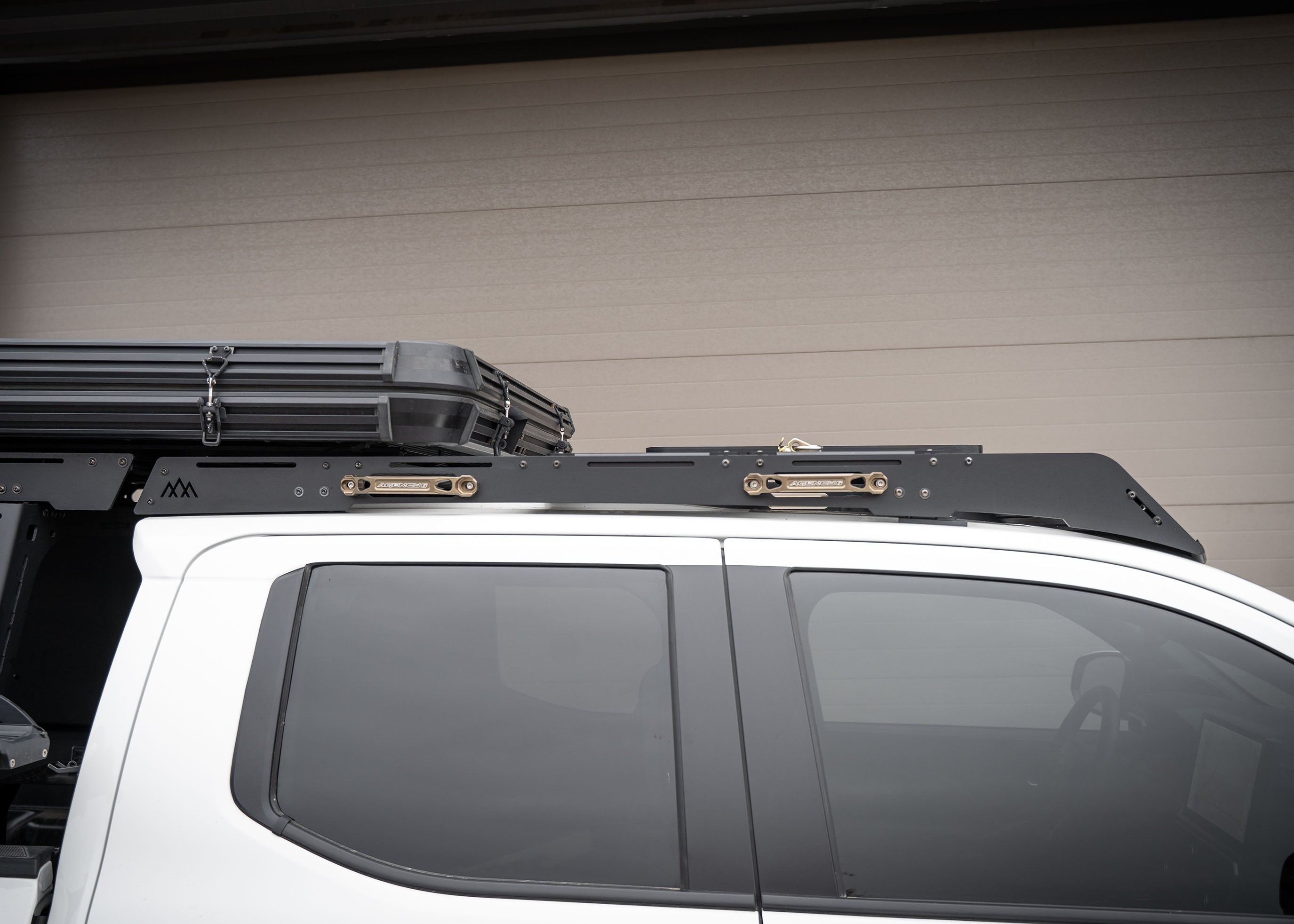 Image showing the side of the Backwoods Adventure Mods DRIFTR 2024 4th gen Toyota Tacoma roof rack