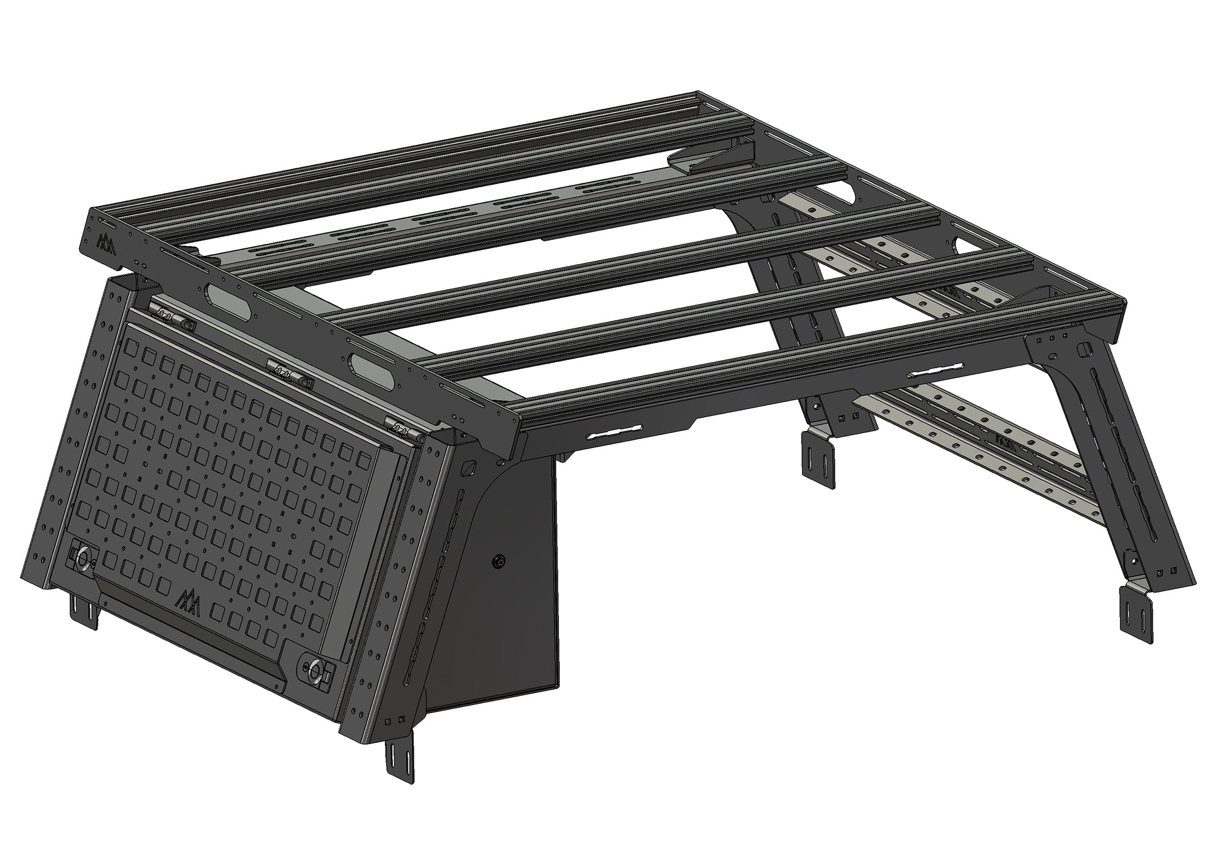 Toyota Tacoma Truck Bed Rack System Overland Enthusiast Bundle by Backwoods Adventure Mods