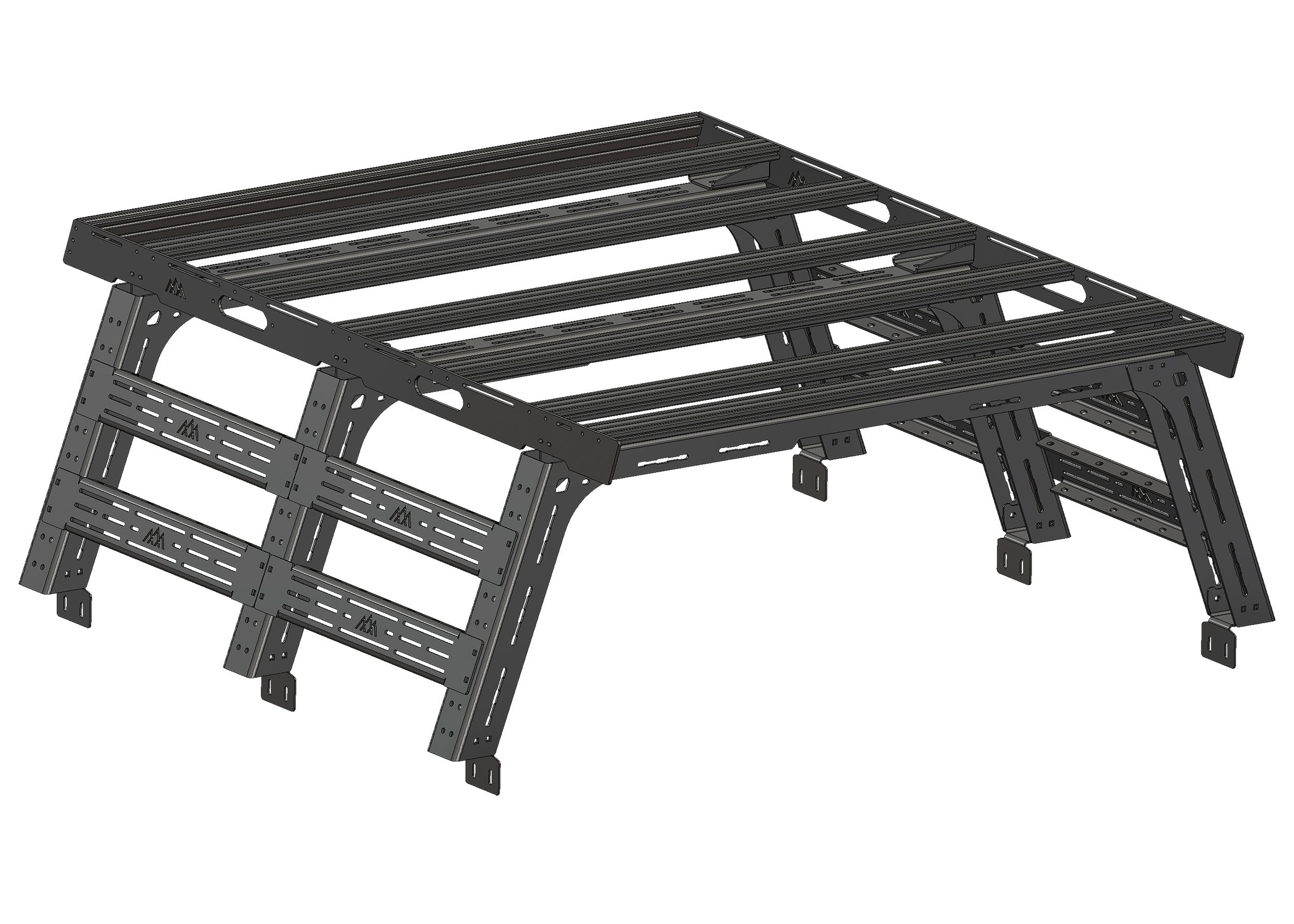 2007+ 2nd and 3rd Toyota Tundra Truck Bed Rack System Starter Bundle by Backwoods Adventure Mods