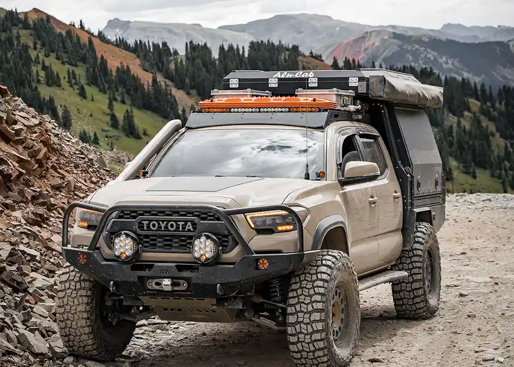 3rd Gen Toyota Tacoma equipped with Backwoods Adventure Mods off road gear and accessories