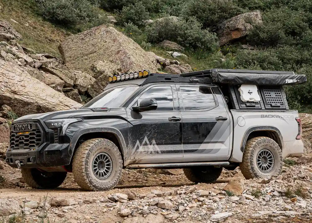 3rd Gen Toyota Tundra equipped with Backwoods Adventure Mods off road gear and accessories