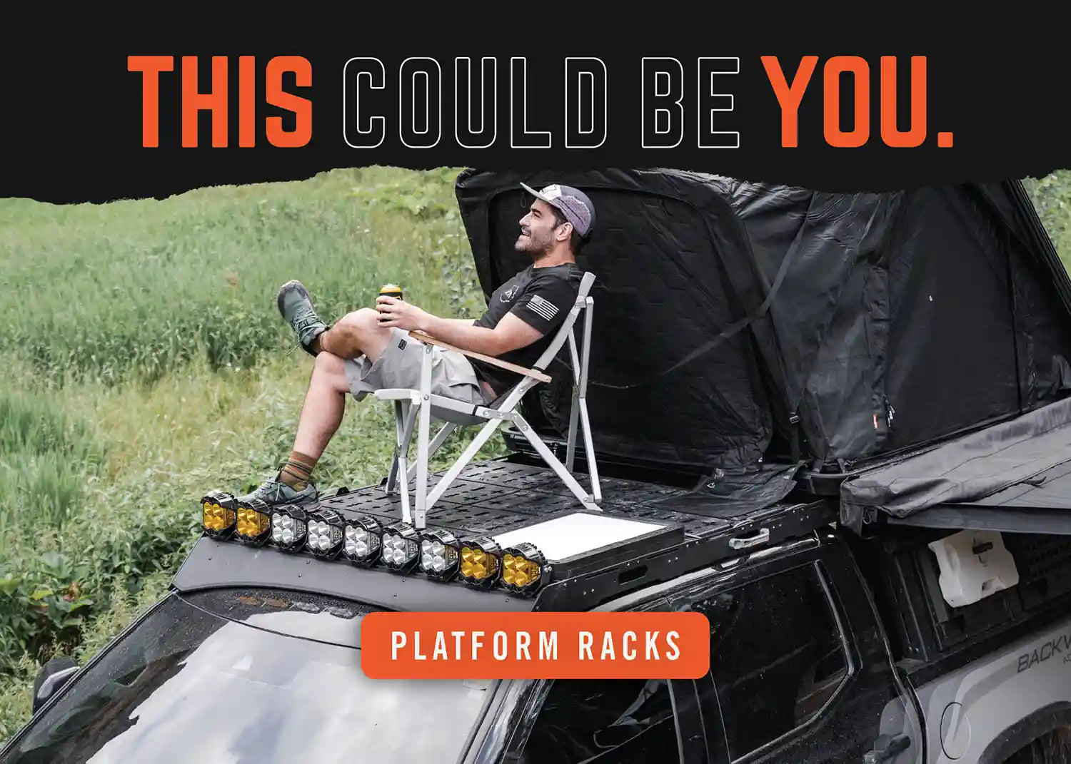 Backwoods Adventure Mods Roof Racks and Truck Be Racks Infographic Banner