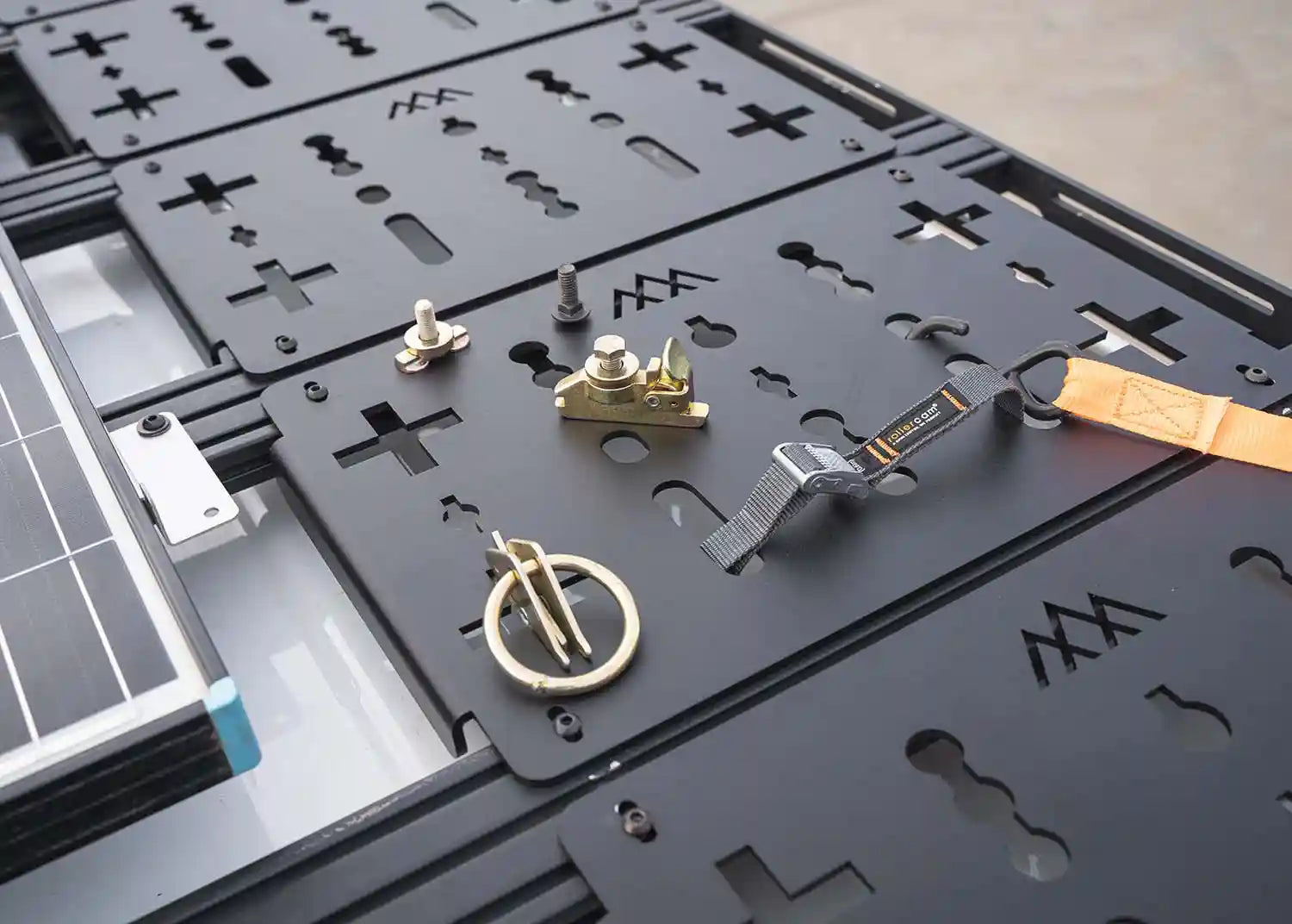 Image of Backwoods Adventure Mods DRIFTR Roof Rack Deck Accessory Panels and various roof rack accessory mounts 