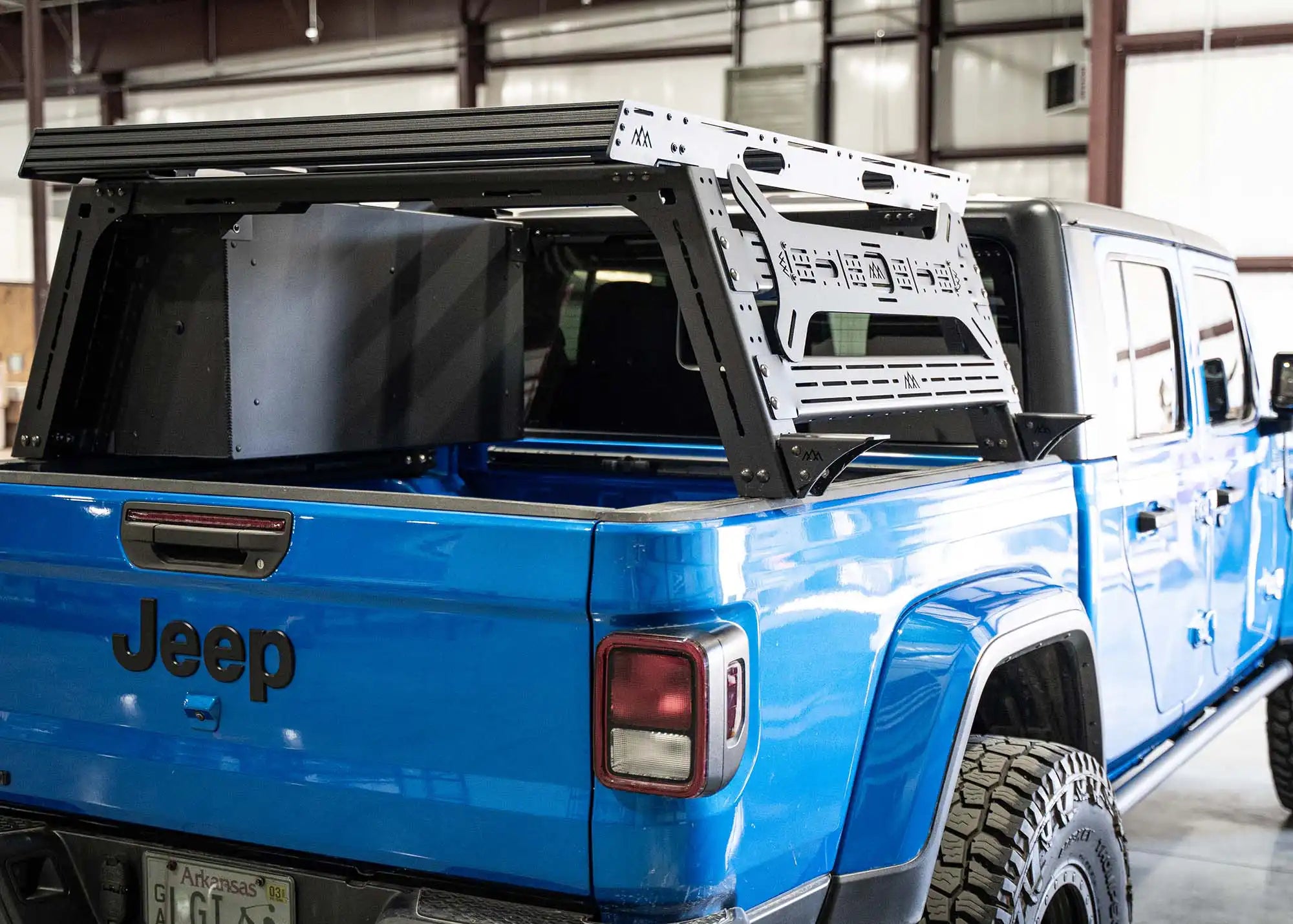 Interior image of the Jeep Gladiator Bed Rack from Backwoods Adventure Mods