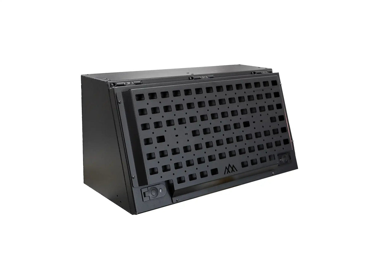 Backwoods Adventure Mods Toyota Tacoma bed rack overland storage box for organizing off road recovery, overlanding, camping, tools, and other outdoor recreation gear 