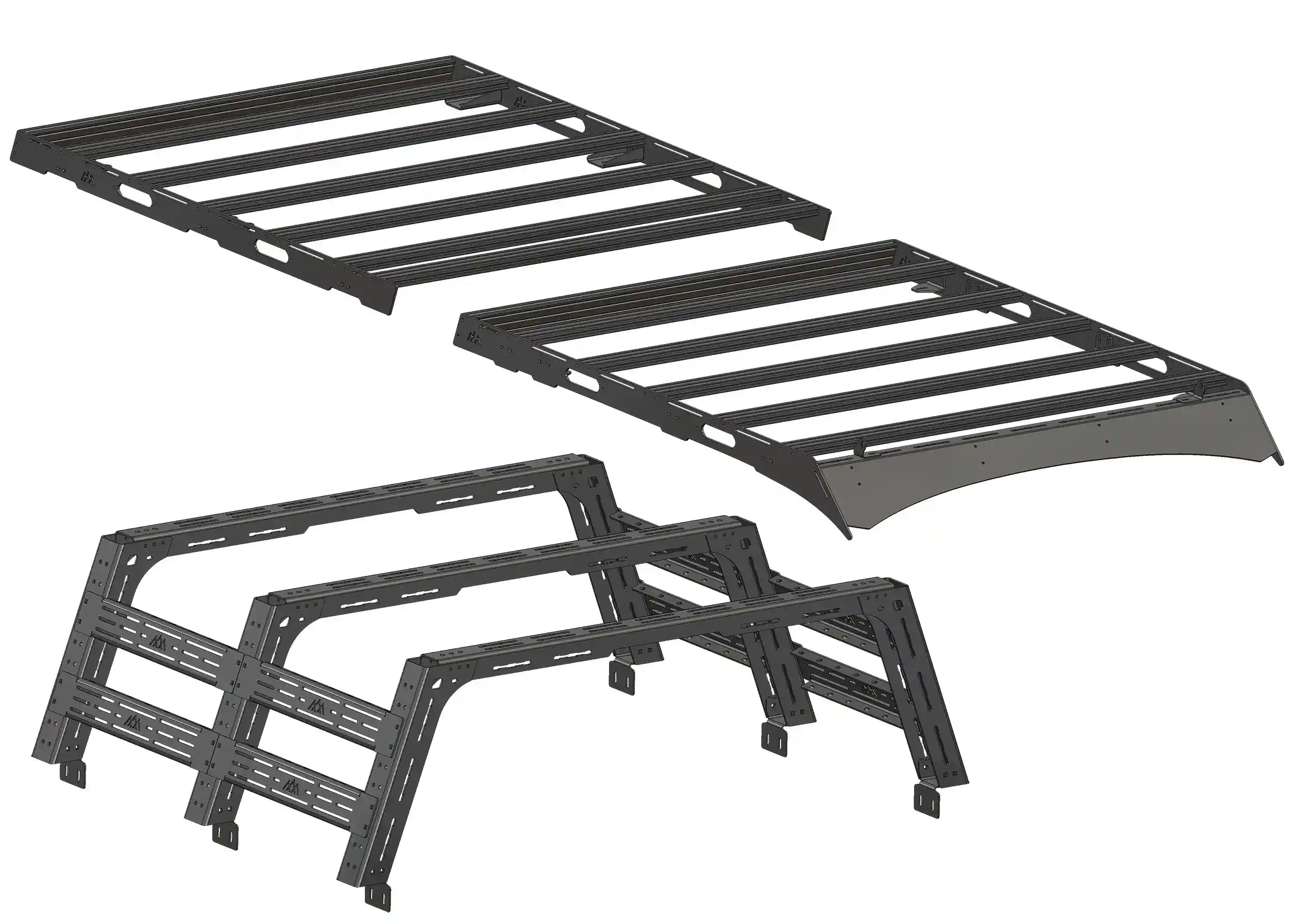 Backwoods Adventure Mods overland truck bed rack and roof rack expert modular gear storage system for 2007+ 2nd & 3rd gen Toyota Tundra