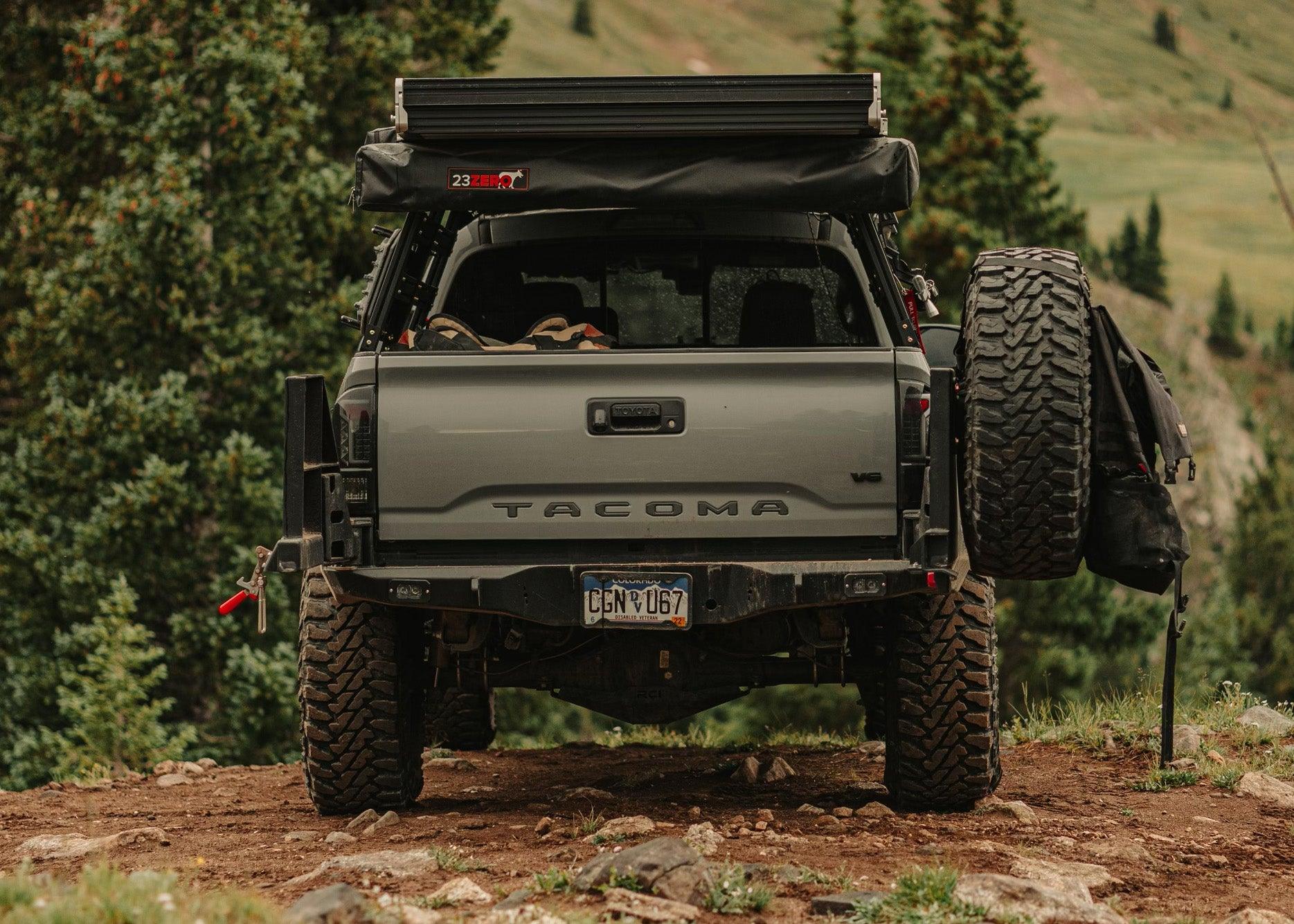 Toyota Tacoma (2016+) Hi-Lite High Clearance Dual Swing Out Rear Bumper - Backwoods Adventure Mods