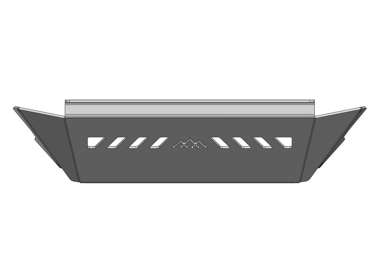 Top of the 5th Gen Toyota 4Runner (2010-2022) Aluminum Connector Skid Plate for Backwoods Adventure Mods Off Road Front Bumpers