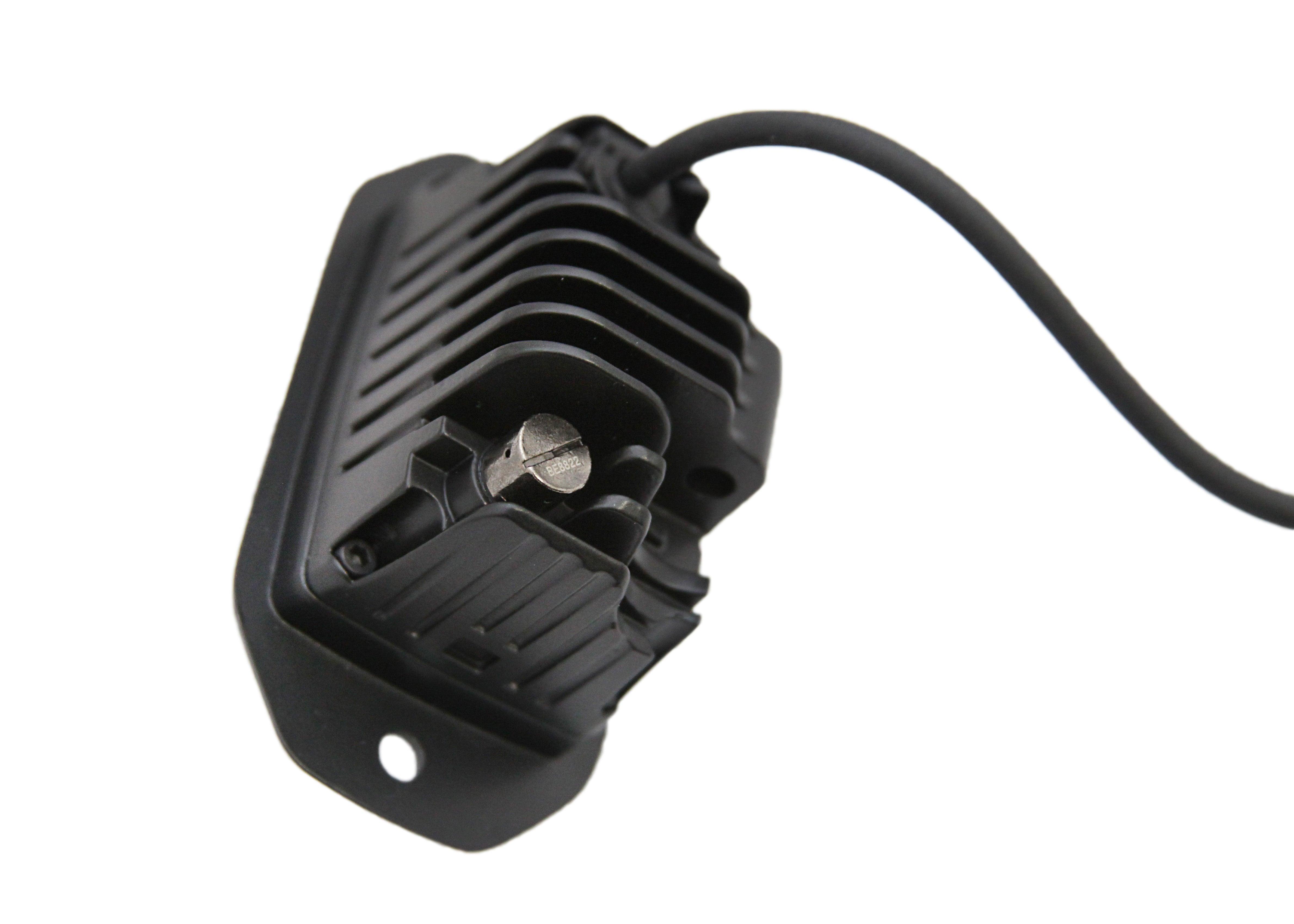 Back of the Pathfinder Flush Mount off road LED scene light pair for Backwoods Adventure Mods line of Toyota roof racks, bed racks, and off road bumpers