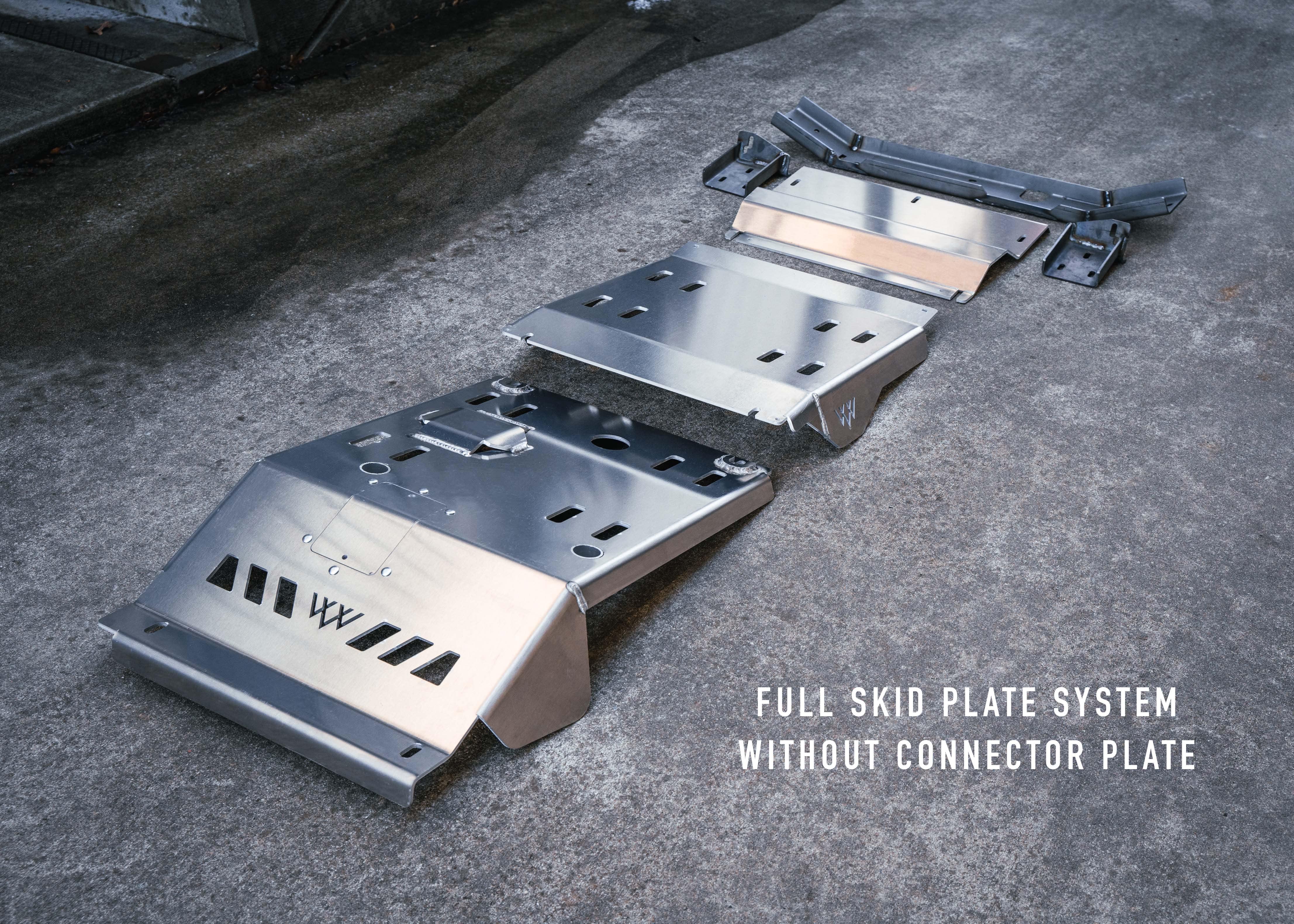 2005+ Tacoma Full Aluminum Skid Plate System - RAW - Backwoods Adventure Mods